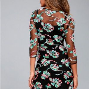 Lulus Black Embroidered Maxi Dress Size XS